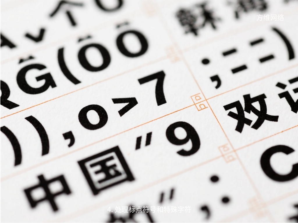 4. 處理標(biāo)點符號和特殊字符